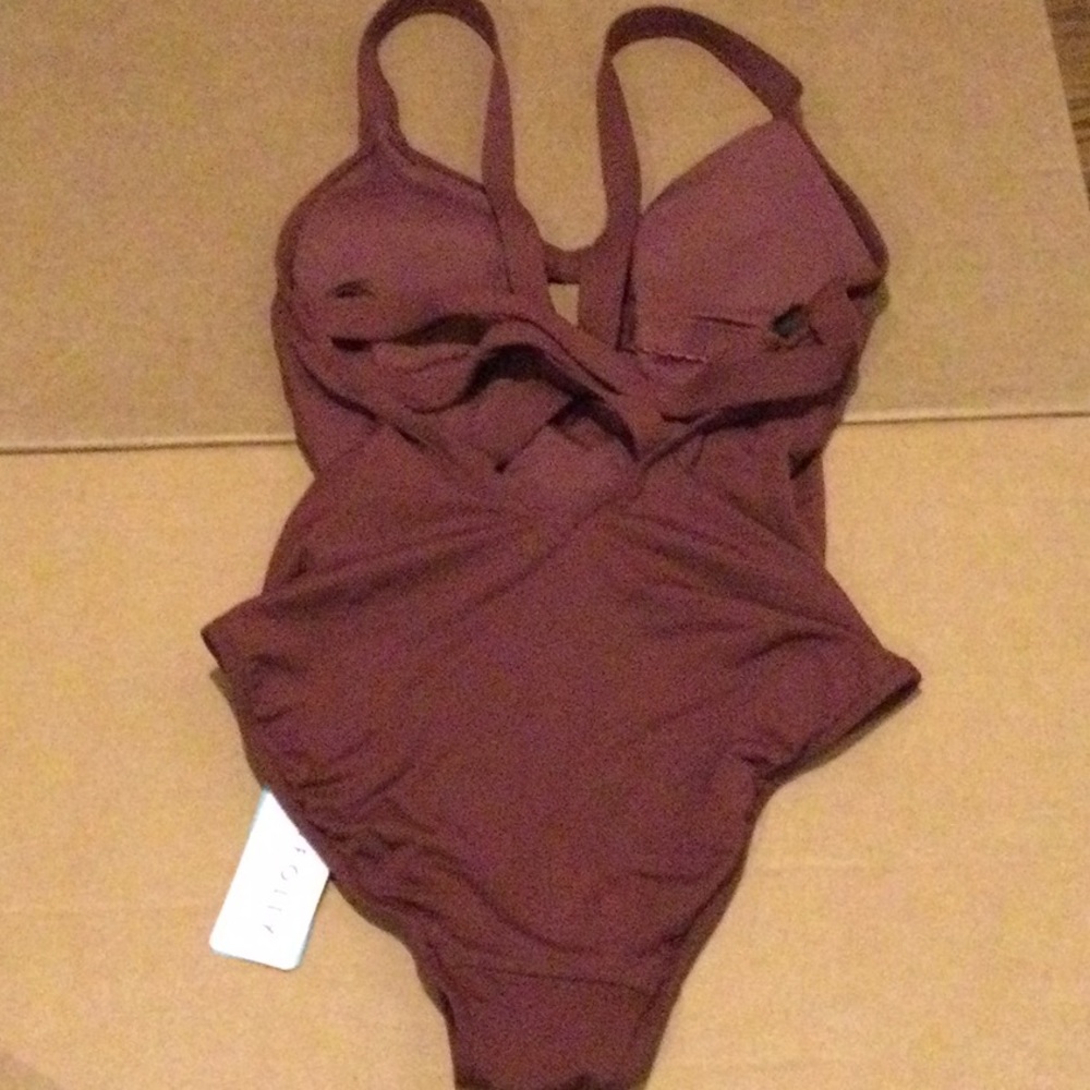 NWT $149 SEAFOLLY PLUM Active Deep V one piece - Picture 11 of 13